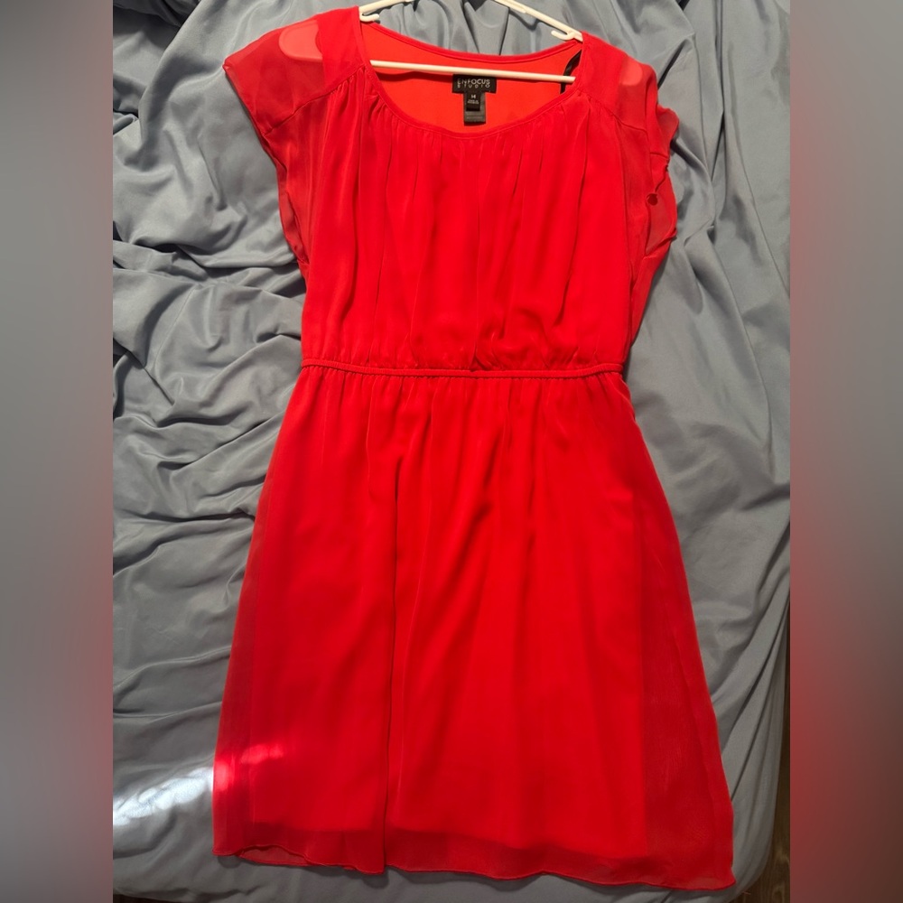 Enfocus Studio Vibrant Red Midi Dress